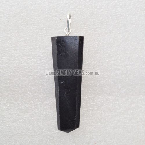 Flat Pendant Black Tourmaline Flat Pendant Black Tourmaline